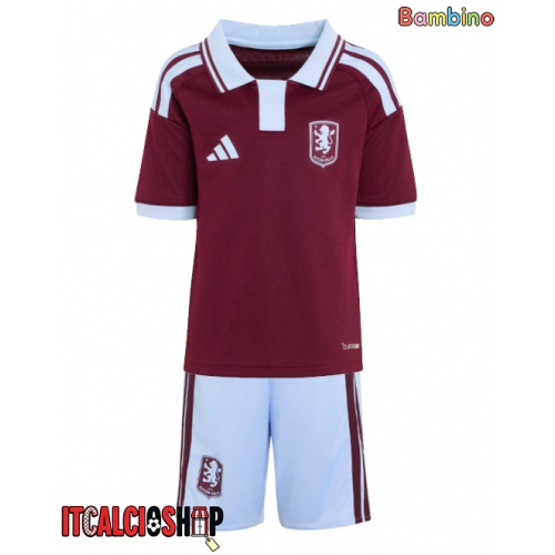 Aston Villa Amadou Onana #24 Prima Maglia Bambino 2026-27 Manica Corta (+ Pantaloni corti)